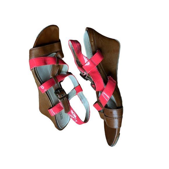 Kenneth Cole Reaction Wedge Open Toe Shoes Size 8.5 - Picture 2 of 6